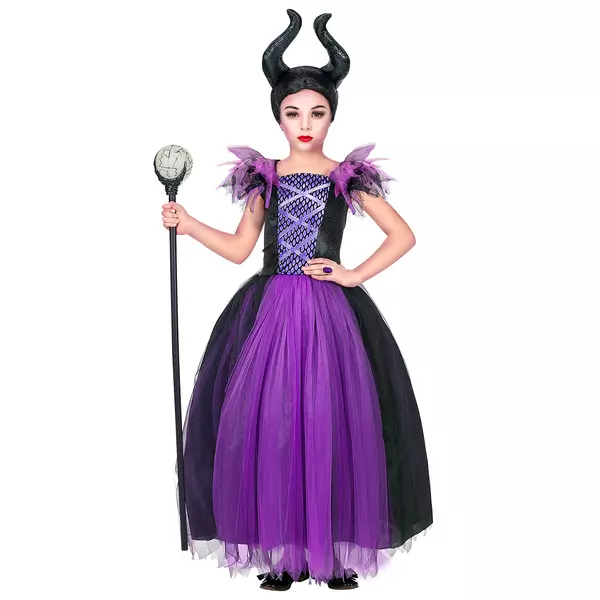 Costume Strega viola-nero - taglia 140