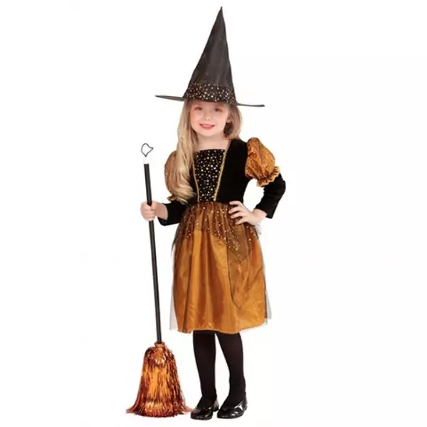 Costum Vrăjitoare - 116 cm pentru copii de 4-5 ani