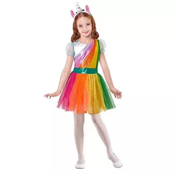 Costum unicorn pentru fetițe - 128 cm pentru copii de 5-7 ani