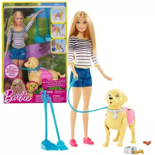 Barbie: Kutyasétáltató játékszett