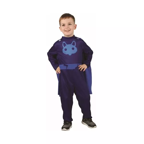 Costum super-erou, albastru - 98-104 cm