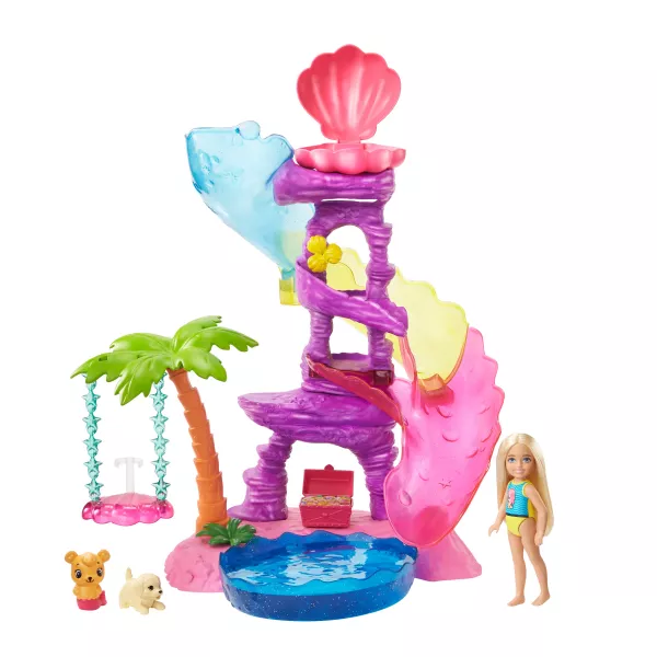 Barbie Dreamtopia: Set de joacă Laguna fabuloasă și păpușa Chelsea