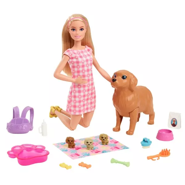 Barbie: Set de joacă Cățeluși nou-născuți
