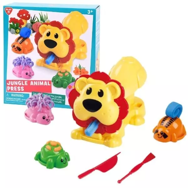 Playgo: Set de plastilină Jungla - cu 4 borcănașe de plastilină