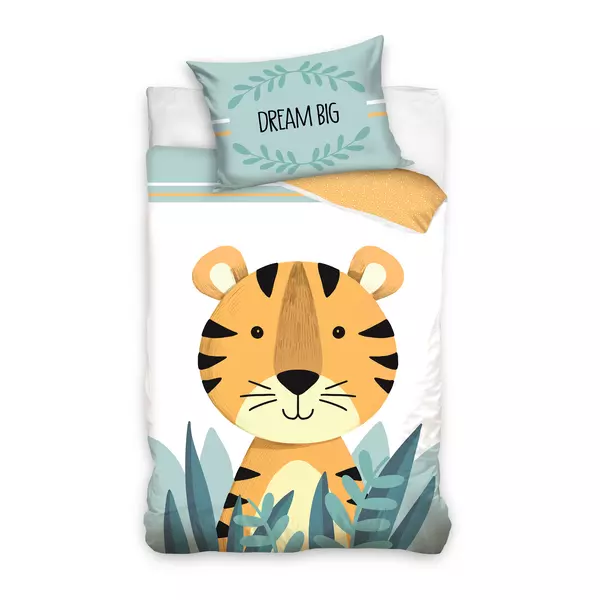 Dream Big: Lenjerie de pat cu 2 piese pentru copii - model tigru