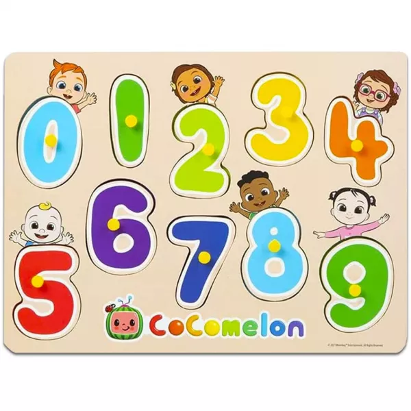 CoComelon: Fa forma puzzle, 10 darabos - Számok