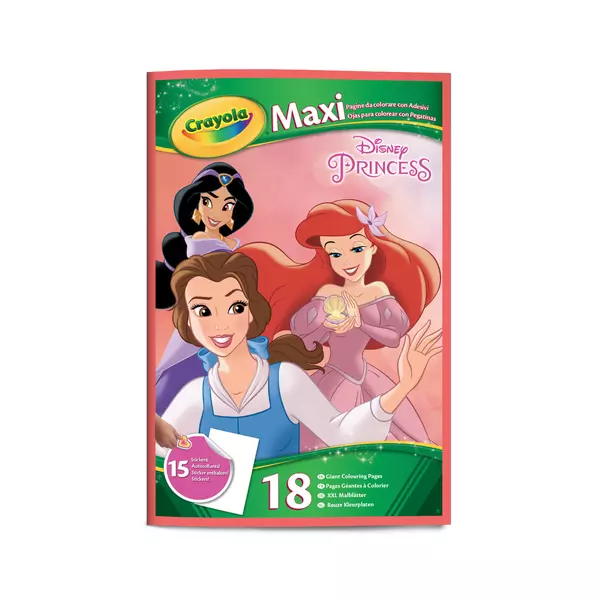 Crayola: Óriás kifestőlapok matricával - Disney hercegnők
