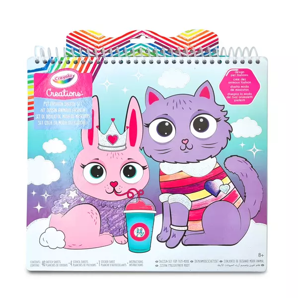 Crayola kreationer: Tegnesæt med klistermærker Pet Fashion
