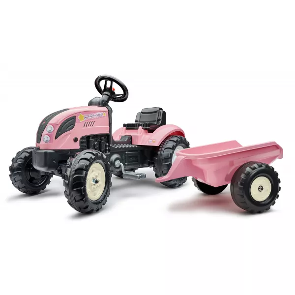 Falk: Country Star traktor pótkocsival - rózsaszín