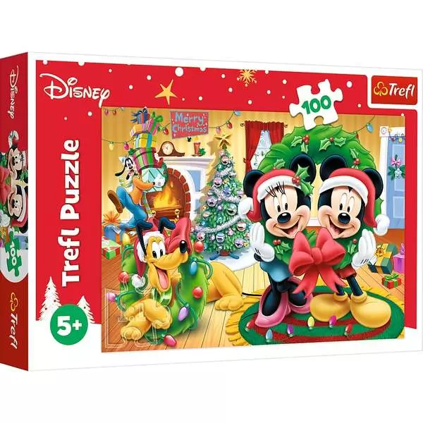 Trefl: Mickey egér - A karácsony varázsa - 100 darabos puzzle