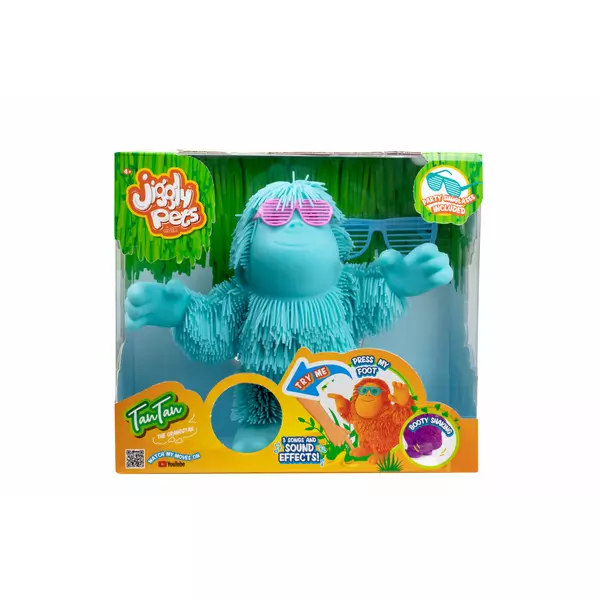 Jiggly Pets: Figurină orangutanul Tantan - albastru