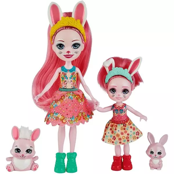 Enchantimals: Păpuși surori cu animăluțe - Bree și Bedelia Bunny