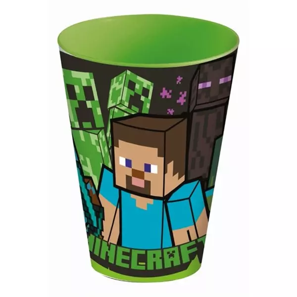 Minecraft: Műanyag pohár - 430 ml
