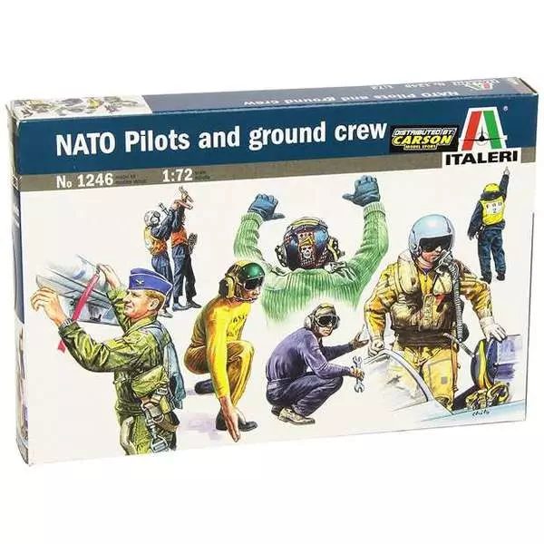 Italeri: Set de figurine Pilot NATO și echipajul de la sol - 1:72