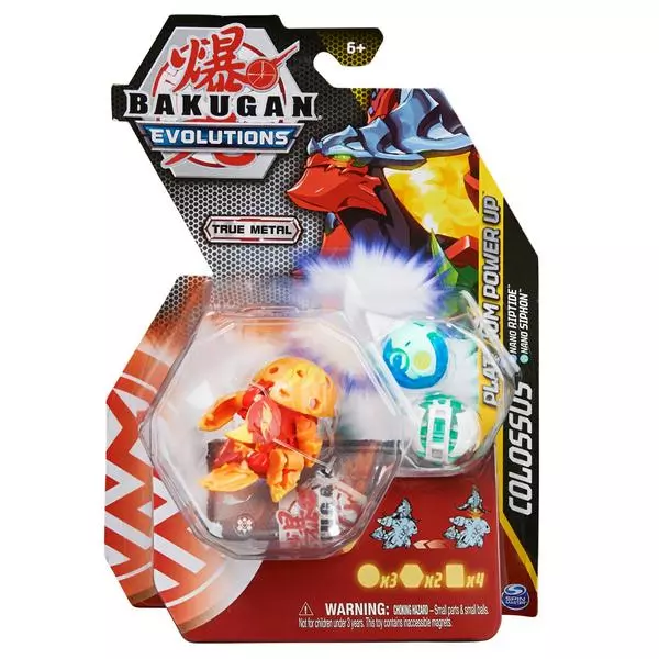 Bakugan Evolutions: Diecast Platinum Power Up - Colossus, roșu