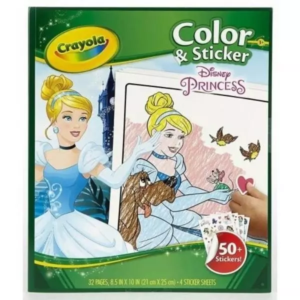 Crayola: Disney Hercegnők kifestő matricákkal