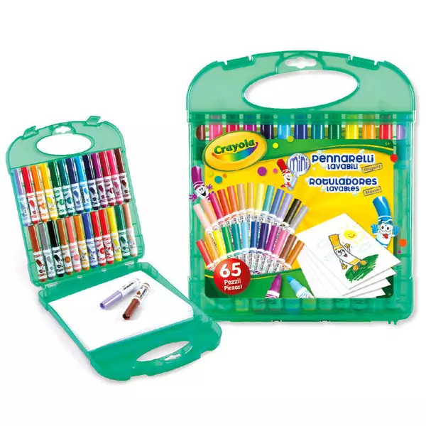 Crayola: Lemosható minifilctoll készlet tartóban