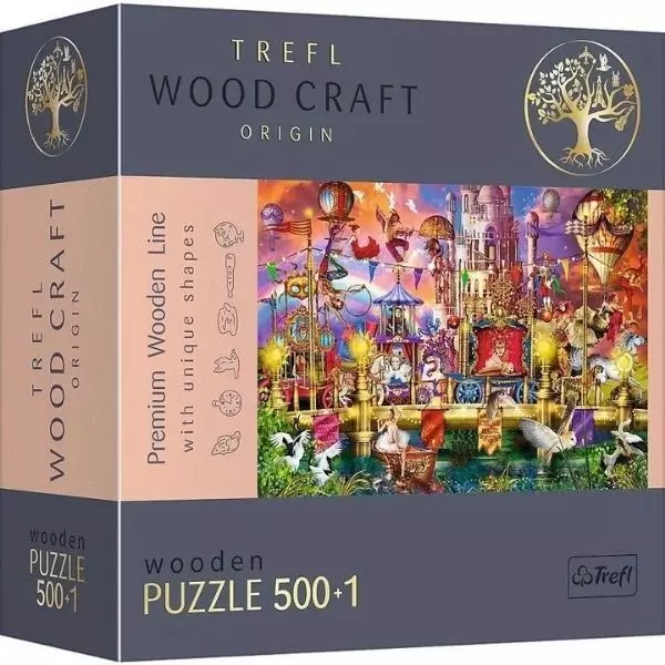 Trefl Puzzle Wood Craft: Varázslatos világ – 500+1 darabos puzzle fából