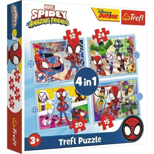 Trefl: Póki és csodálatos barátai, csapat 3 az 1-ben puzzle