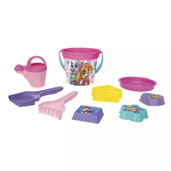 Patrulha Canina: Conjunto de areia, 9 peças - rosa