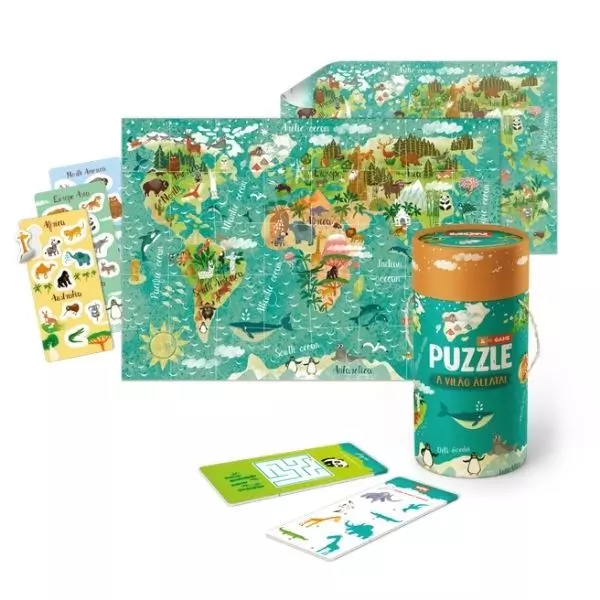Dodo: A világ állatai - 40 darabos puzzle és társasjáték