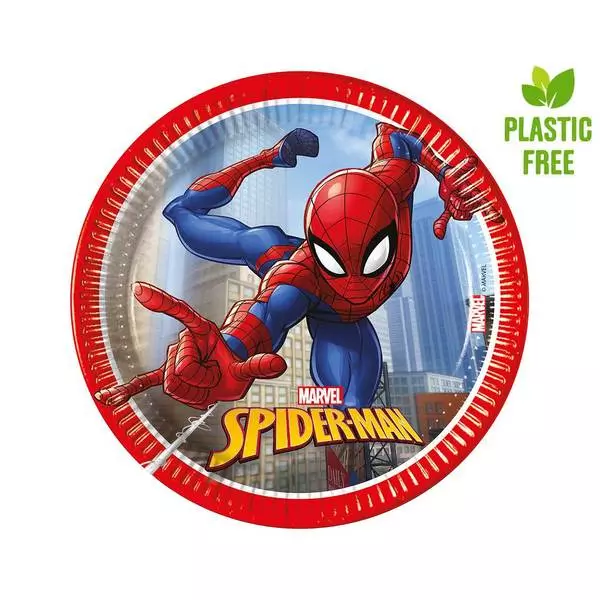 Spider-Man: Set de 8 farfurii din carton de 20 cm