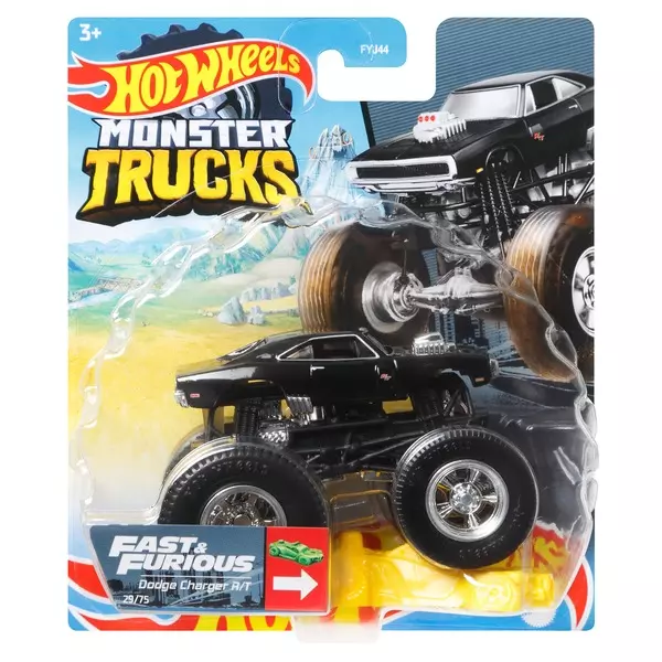 Hot Wheels Monster Trucks: Fast and Furious kisautó 1:64