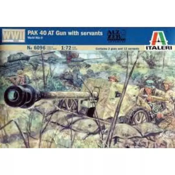 Italeri: PAK40 AT páncéltörő löveg katonákkal, 1:72
