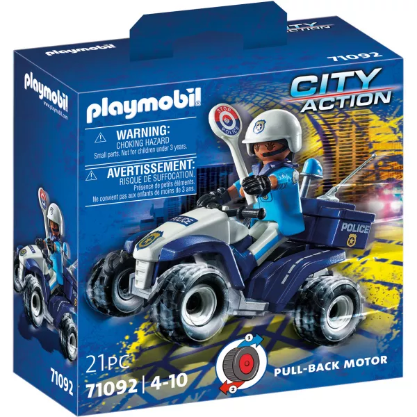 Playmobil: Hátrahúzós rendőr Speed Quad 71092