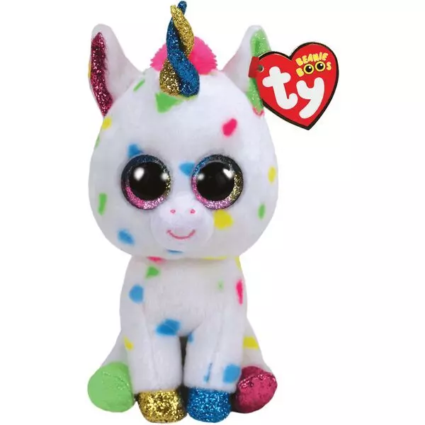 TY Beanie Boos: Harmonie figurină unicorn de pluş - 24 cm