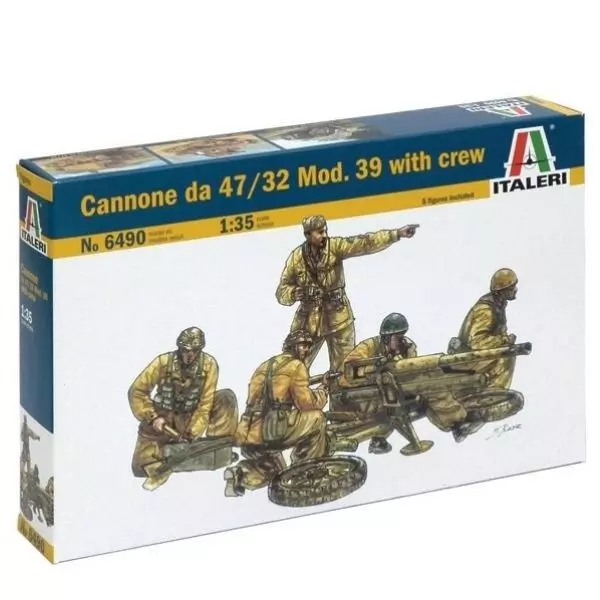 Italeri: Cannone da 47/32 Mod. löveg makett legénységgel, 1:35