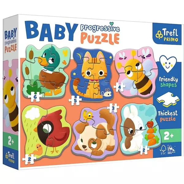 Trefl Baby: Animale - set de puzzle