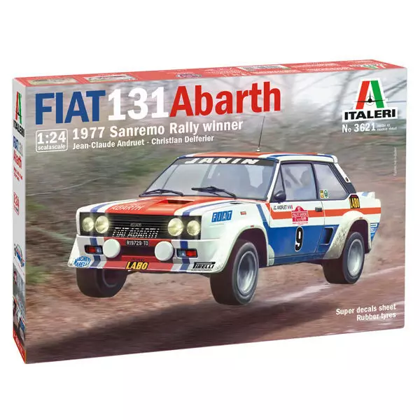 Italeri: Machetă mașină Fiat 131 Abarth 1977 San Remo Rally Winner - 1:24