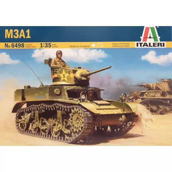Italeri: II. világháborús amerikai M3A1 Light Tank makett, 1:35