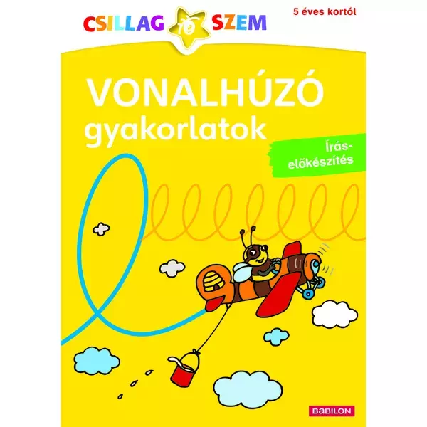 Exerciții de trasare linii, Caiet de pregătire a scrisului - carte pentru copii, în lb. maghiară