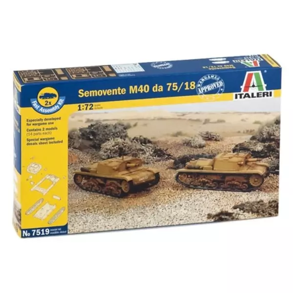 Italeri: Semovente M40 da 75/1 tank makett, 1:72