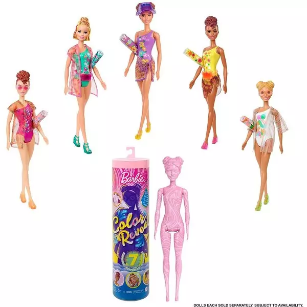 Barbie: Color Reveal nyári kalandok meglepetés baba