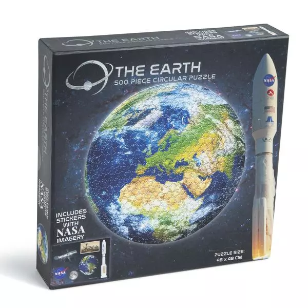 NASA: Pământul - puzzle rotund cu 500 de piese