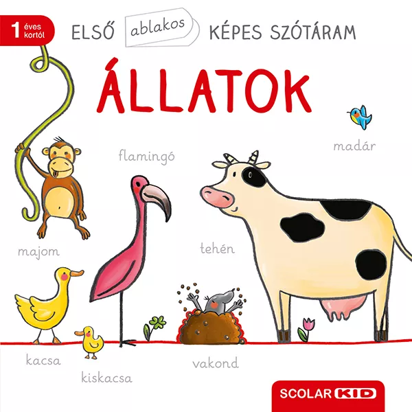 Primul meu dicționar cu imagini și ferestre: Animale - carte pentru copii, în lb. maghiară