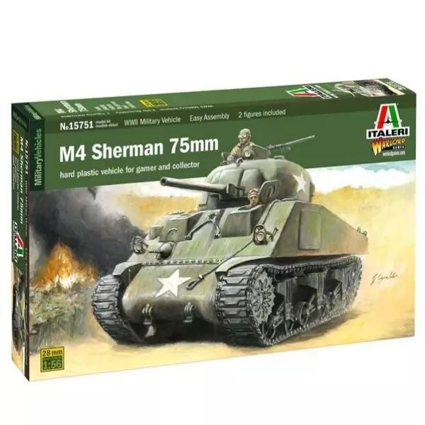 Italeri: M4 SHERMAN 75mm tank makett, 1:56