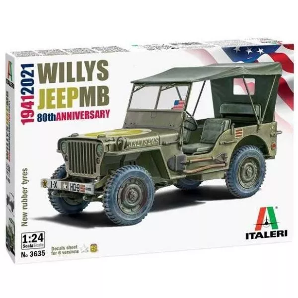 Italeri: Machetă Jeep Willys MB - 1:24