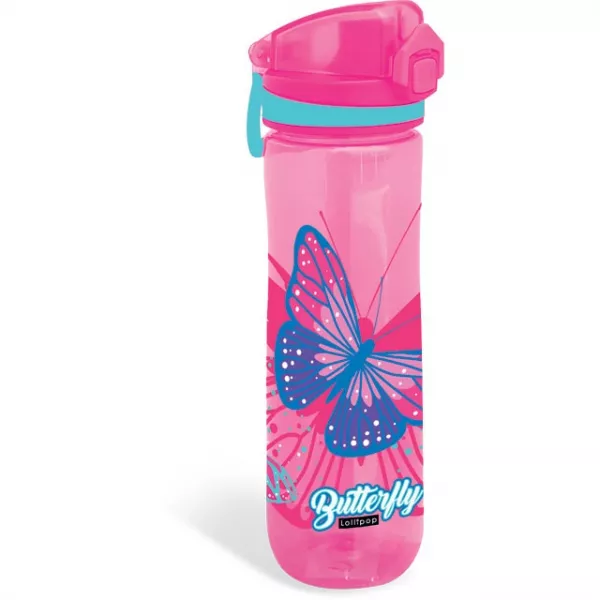 Lollipop: Pink Butterfly Sticla de apă premium, 600 ml