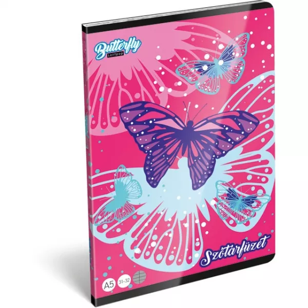 Lollipop: Pink Butterfly caiet vocabular cu 40 de file - A5