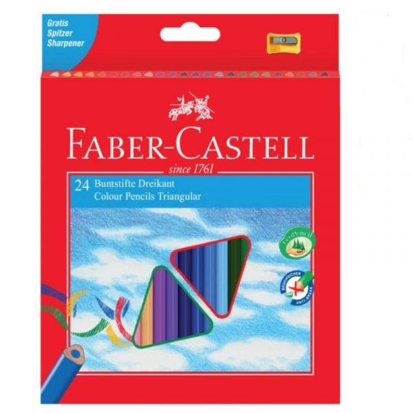 Faber-Castell: ECO háromszögletű színes ceruza készlet hegyezővel - 24 db-os akciós termékkép 1