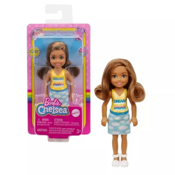 Barbie Chelsea Club: Păpușă cu păr șaten deschis