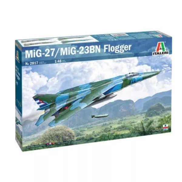 Italeri: MiG-27 Flogger D vadászrepülőgép makett, 1:48