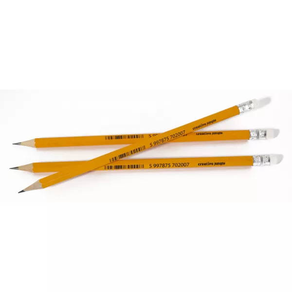 Sakota: Creion grafit HB cu radieră - exterior galben