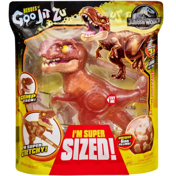 Goo Jit Zu: Jurassic World nyújtható akciófigura - SupaGoo dinó, ÓRIÁS méret