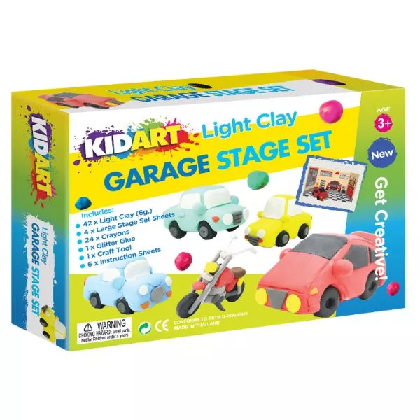 Kid Art: Set plastilină pentru modelare - Garaj
