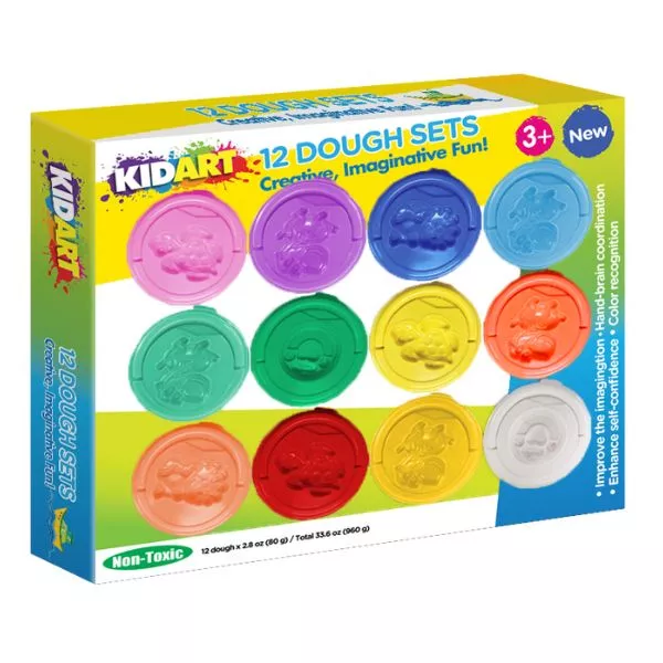 Kid Art: Set plastilină în culori pastelate - 12 buc